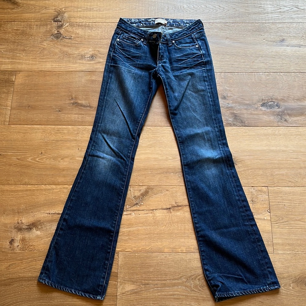 Paige low rise, flare jeans size 26